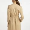 Usha Robe Chemise - Beige -Usha Elegant Magasin 013e5c5eac9e47ab84988504ea050f9d