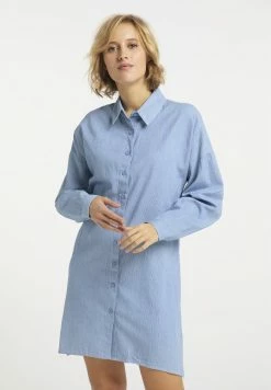 Usha Robe Chemise - Hellblau