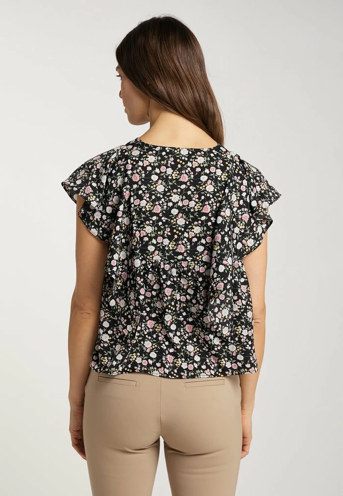 Usha Blouse - Schwarz Mehrfarbig 3 Usha Blouse - Schwarz Mehrfarbig – Image 3