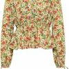 Usha MIT BLÜTENPRINT - Blouse - Marine Minze Mehrfarbig -Usha Elegant Magasin 08f3b1f6050e4424bda541eeba1f3028