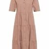 Usha Robe Chemise - Taupe -Usha Elegant Magasin 0b0666de3b2e443780de045e59bcd39d