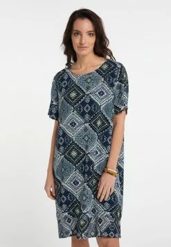 Usha Robe De Jour - Marine Mehrfarbig