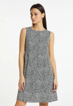 Usha Robe De Jour - Schwarz Weiss