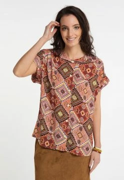 Usha Blouse - Rost Mehrfarbig