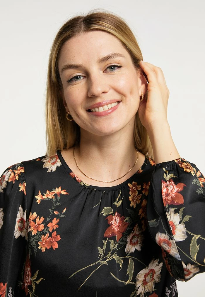 USHA QISHA - T-shirt à Manches Longues - Schwarz Mehrfarbig 4 USHA QISHA - T-shirt à Manches Longues - Schwarz Mehrfarbig – Image 4