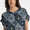 Usha Blouse - Marine Mehrfarbig -Usha Elegant Magasin 1ee89f2b508b46fda2aa572f9702246e