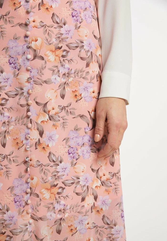 Usha Jupe Trapèze - Rosa Mehrfarbig 4 Usha Jupe Trapèze - Rosa Mehrfarbig – Image 4