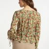 Usha MIT BLÜTENPRINT - Blouse - Marine Minze Mehrfarbig -Usha Elegant Magasin 25d4f19a04ad4d3dab06a15f13b6b92d