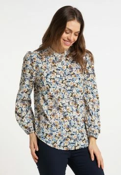 Usha MIT BLÜTENPRINT - Chemisier - Marine Rosa Mehrfarbig