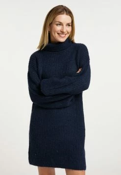 USHA SIVENE - Robe Pull - Dunkelblau Melange