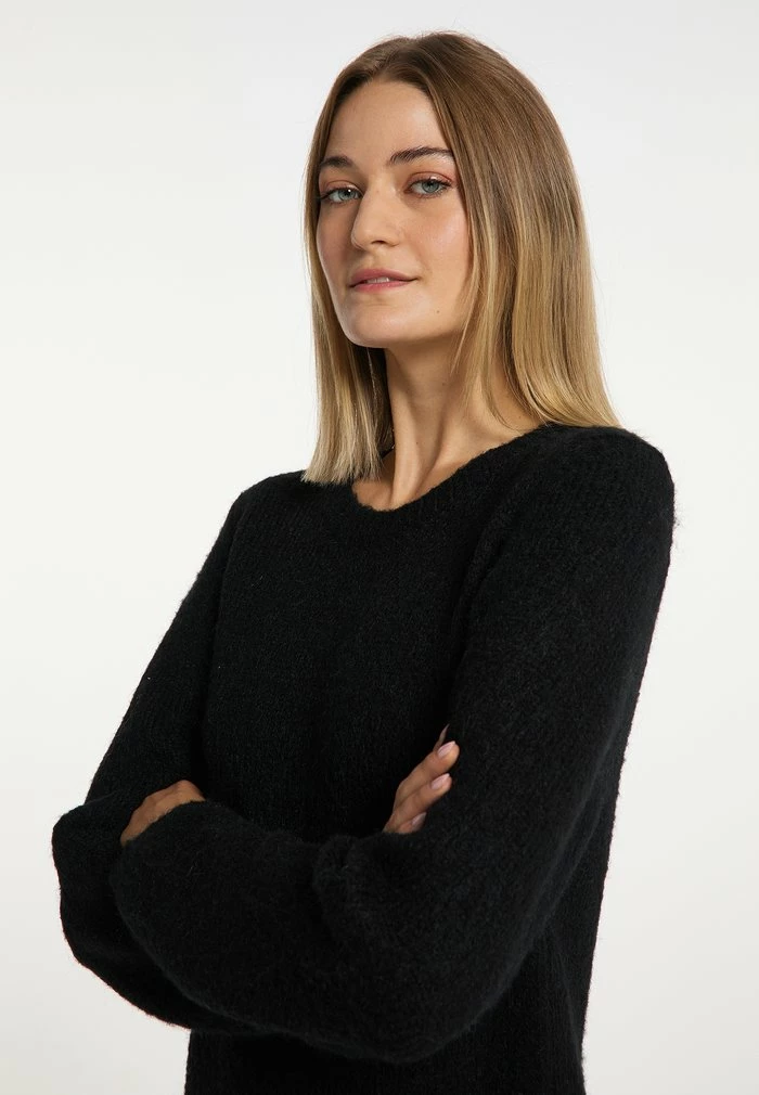 USHA LYNNEA - Robe Pull - Schwarz 3 USHA LYNNEA - Robe Pull - Schwarz – Image 3