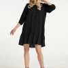 Usha Robe Chemise - Schwarz -Usha Elegant Magasin 36c2695416e2450eacbbca049f945dd2