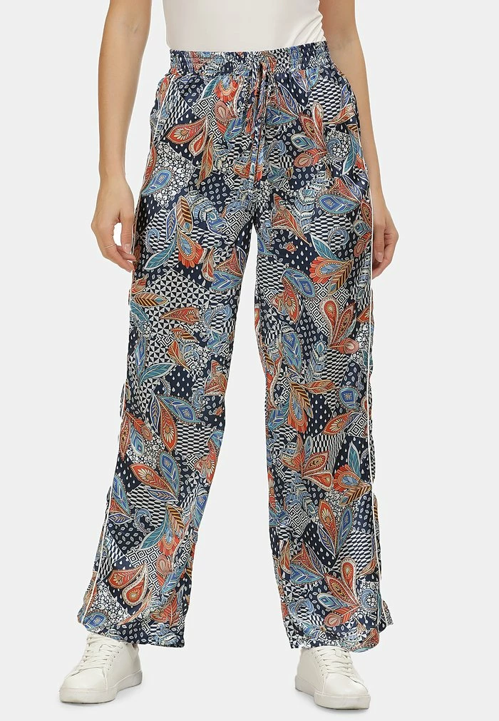 Usha Pantalon Classique - Marine Orange 1 Usha Pantalon Classique - Marine Orange