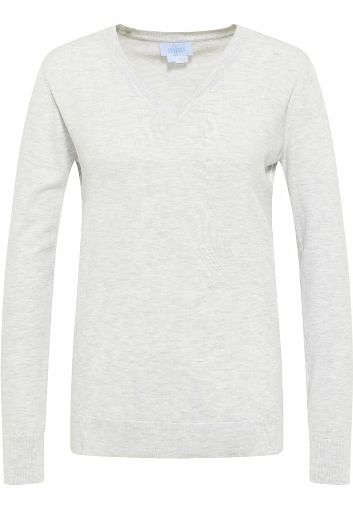 USHA FENIA - Pullover - Hellgrau Melange 5 USHA FENIA - Pullover - Hellgrau Melange – Image 5