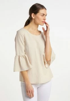 Usha MIT TROMPETENÄRMELN - Blouse - Creme