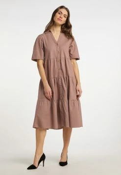 Usha Robe Chemise - Taupe