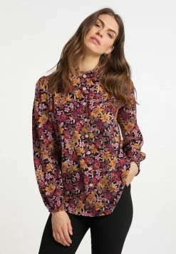 Usha Chemisier - Schwarz Mehrfarbig