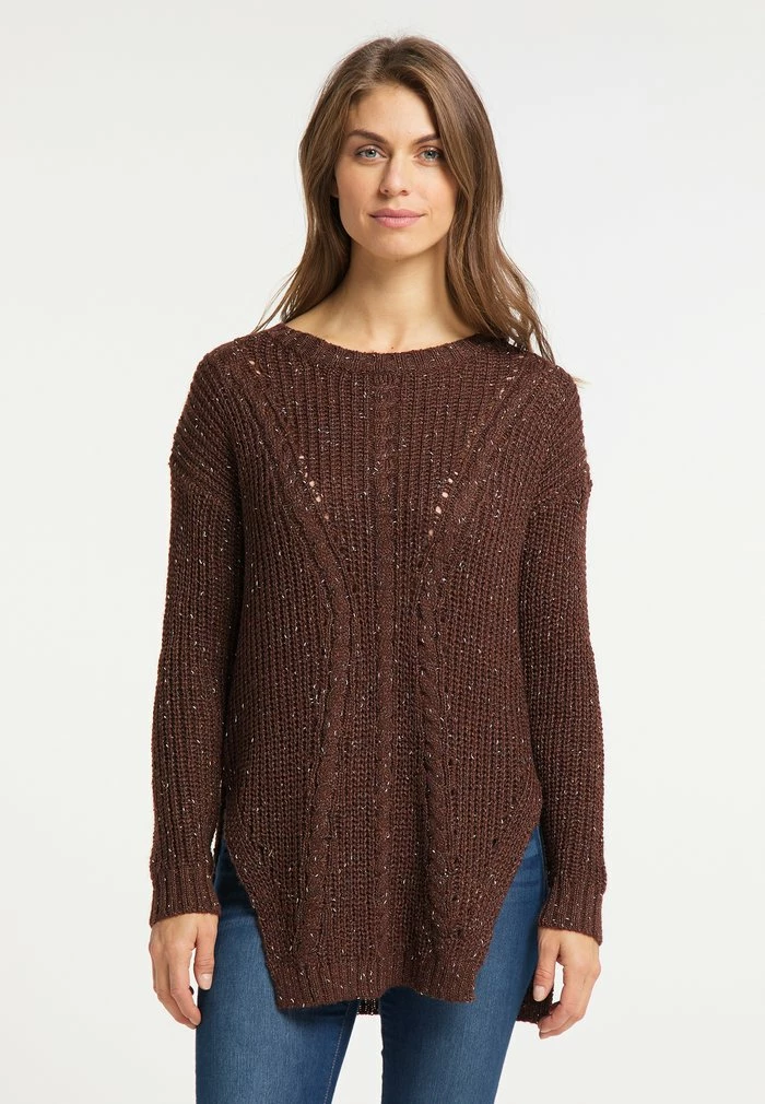 Usha Pullover - Dunkelbraun 1 Usha Pullover - Dunkelbraun