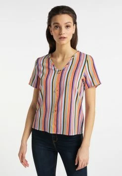 Usha Blouse - Hellblau Mehrfarbig