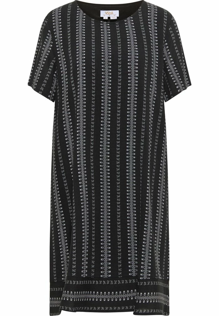 Usha Robe De Jour - Schwarz Weiss 5 Usha Robe De Jour - Schwarz Weiss – Image 5