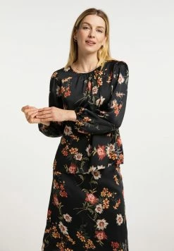 USHA QISHA - T-shirt à Manches Longues - Schwarz Mehrfarbig