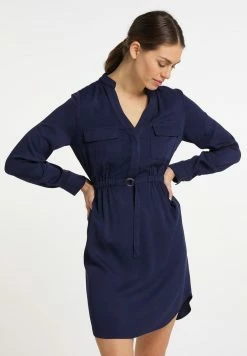Usha Robe Chemise - Dunkelblau
