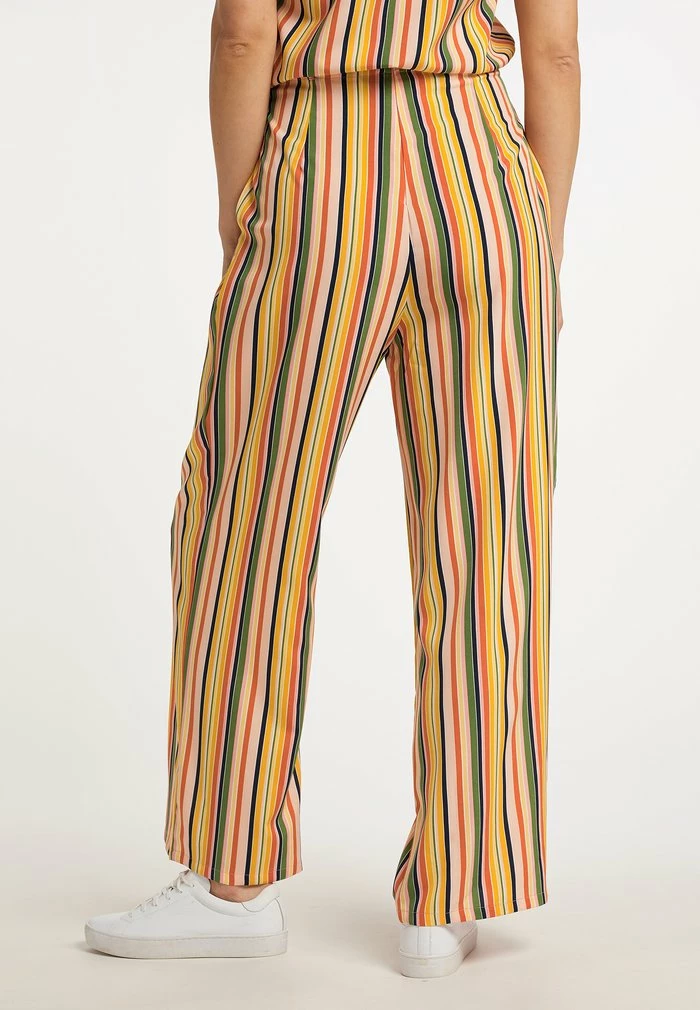 Usha MIT STREIFEN - Pantalon Classique - Aprikose Mehrfarbig 3 Usha MIT STREIFEN - Pantalon Classique - Aprikose Mehrfarbig – Image 3