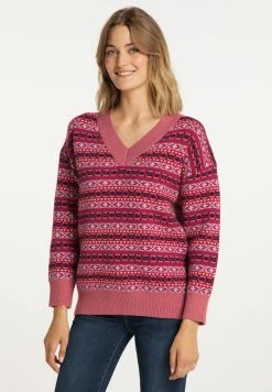 USHA LYNNEA - Pullover - Rot Mehrfarbig
