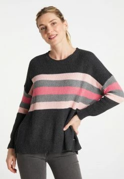 USHA FENIA - Pullover - Anthrazit Mehrfarbig