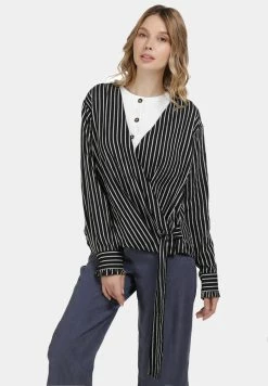 Usha Blouse - Schwarz Gestreift