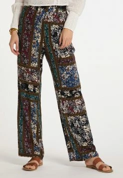 Usha Pantalon Classique - Marine Blau Mehrfarbig