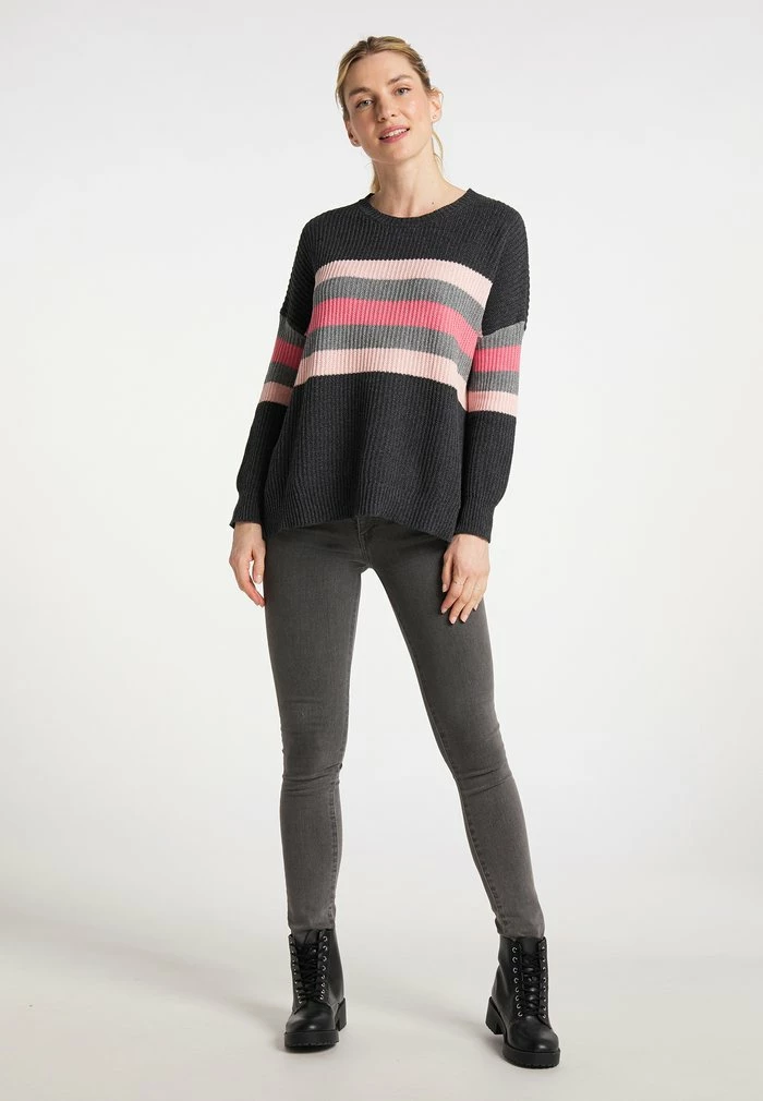 USHA FENIA - Pullover - Anthrazit Mehrfarbig 2 USHA FENIA - Pullover - Anthrazit Mehrfarbig – Image 2