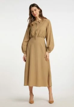 Usha LANGARM - Robe De Jour - Dunkelbeige