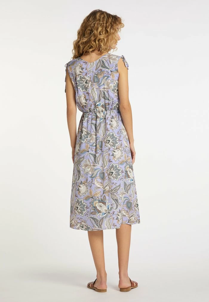 Usha Robe De Jour - Lila Mehrfarbig 3 Usha Robe De Jour - Lila Mehrfarbig – Image 3