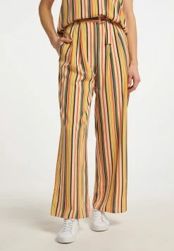 Usha MIT STREIFEN - Pantalon Classique - Aprikose Mehrfarbig