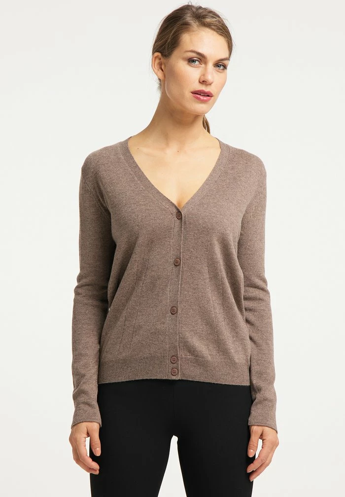 Usha Gilet - Hellbraun Melange 1 Usha Gilet - Hellbraun Melange