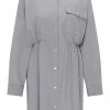 Usha Robe Chemise - Grau -Usha Elegant Magasin 74589a8e5b724a7680b7244f904f21df