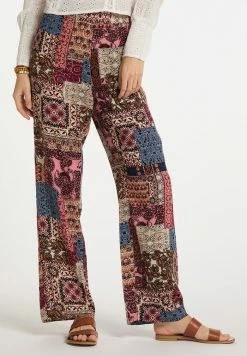 Usha Pantalon Classique - Rosa Mehrfarbig
