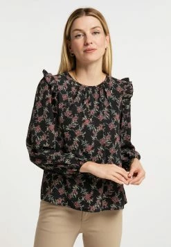 USHA QISHA - Blouse - Schwarz Mehrfarbig