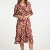 Usha MIT BLUMENPRINT - Robe De Jour - Wollweiss Mehrfarbig