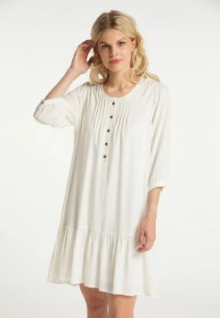 Usha Robe Chemise - Wollweiss