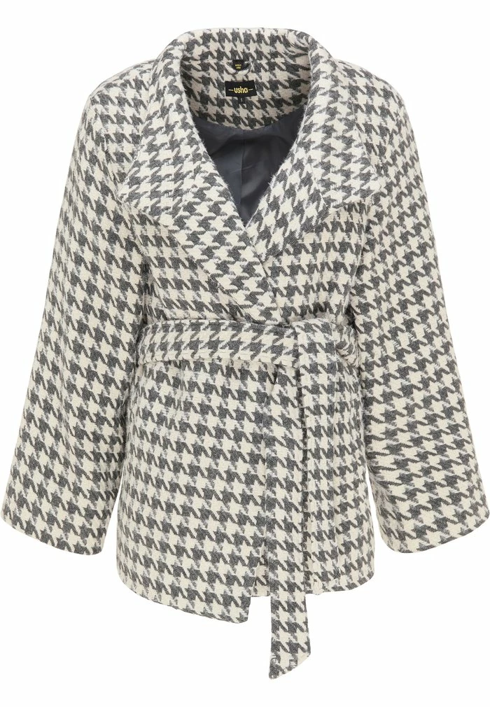 Usha Manteau Court - Grau Weiss 5 Usha Manteau Court - Grau Weiss – Image 5