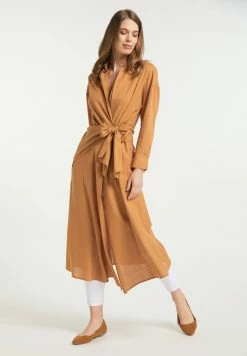 Usha Robe Chemise - Hellbraun