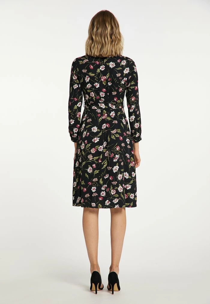 USHA QISHA - Robe Chemise - Schwarz Mehrfarbig 3 USHA QISHA - Robe Chemise - Schwarz Mehrfarbig – Image 3