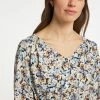 Usha MIT BLÜTENPRINT - Blouse - Marine Rosa Mehrfarbig -Usha Elegant Magasin 8c633a0f7a934058b82cc336e9b77686