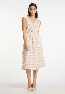 Usha Robe De Jour - Weiss Lachs