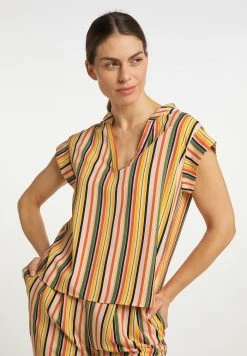 Usha Blouse - Aprikose Mehrfarbig