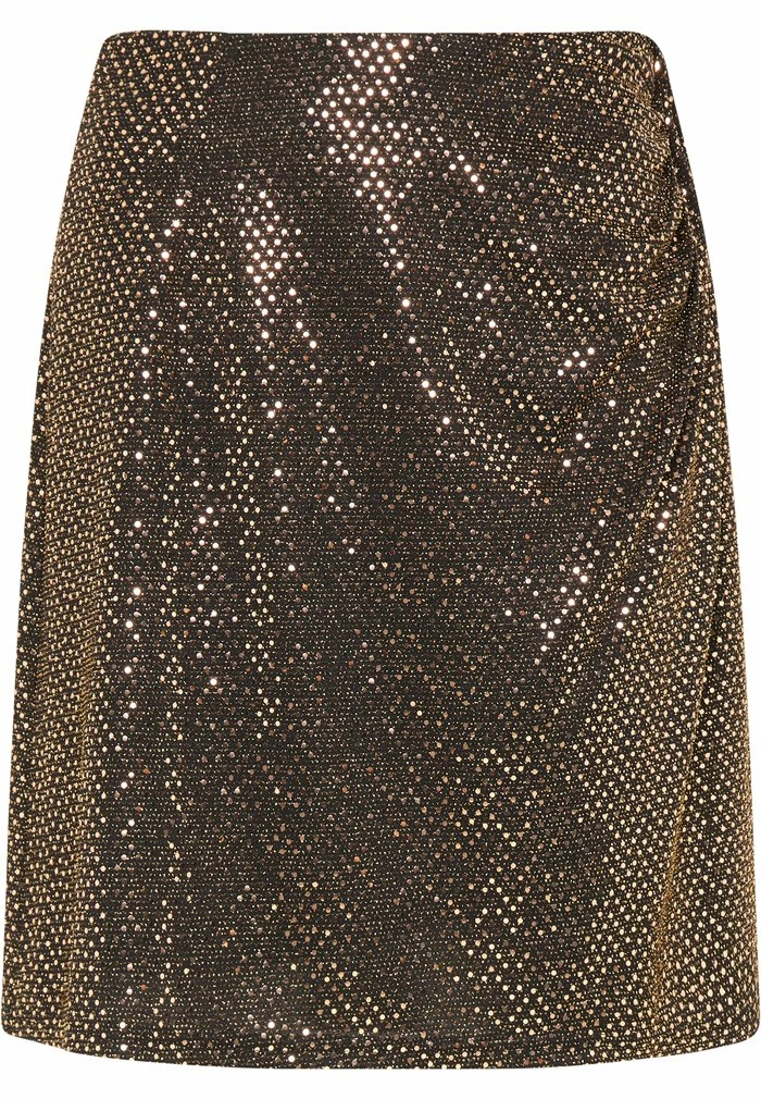 Usha Jupe Trapèze - Schwarz Nude 4 Usha Jupe Trapèze - Schwarz Nude – Image 4