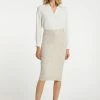 USHA SIVENE - Jupe Crayon - Wollweiss -Usha Elegant Magasin a23544510b214f5fa1615717351bc4e7