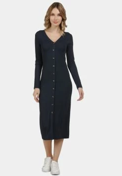 Usha STRICKKLEID - Robe Fourreau - Marine